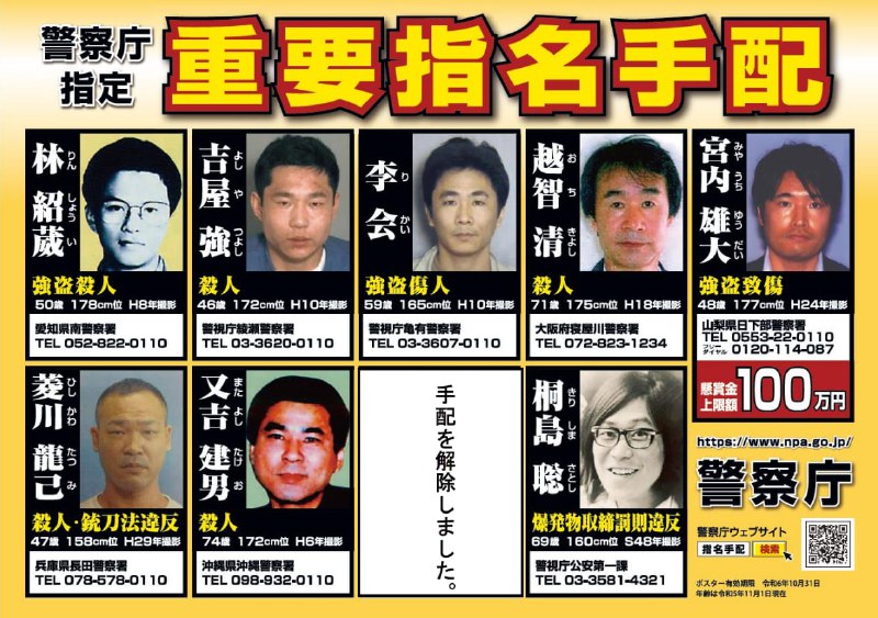 日本警视厅将据信是潜逃49年通缉犯桐岛聪的男子的DNA与桐岛聪家人进行比对，结果表明双方有亲属关系，搜查关系人士透露了这一消息