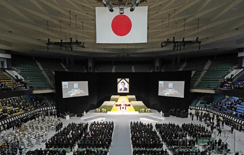 日本前首相安倍晋三的国葬今天下午在东京的日本武道馆举行