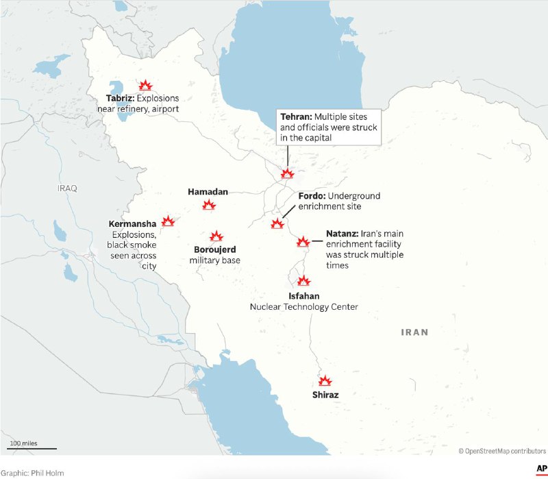 伊朗6月13日晚对以色列发起反击