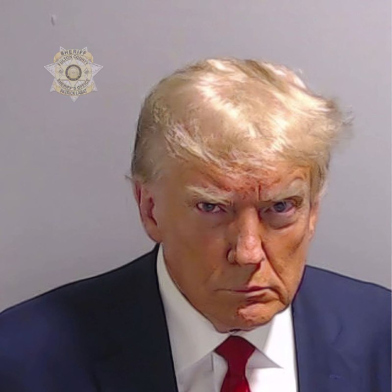 美国前总统特朗普24日晚抵达佐治亚州富尔顿县拘留所自首，他涉嫌推翻2020年总统选举佐治亚州结果